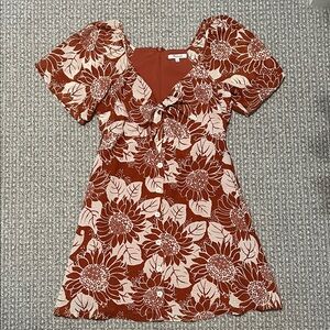 Madewell Rust and White Floral Dress